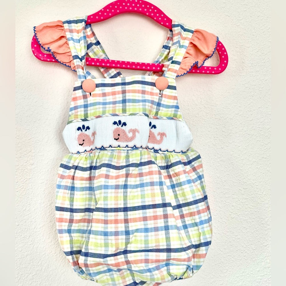 Baby girl smocked bubble